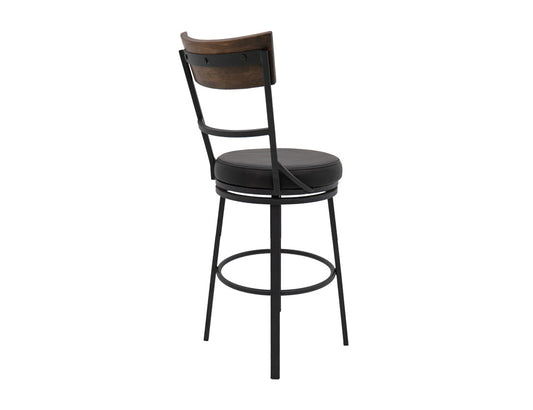 IFD - Century - Wooden Frame & Metal Base, Barstool 24" - Black - IUP805-BST24-216 view 2