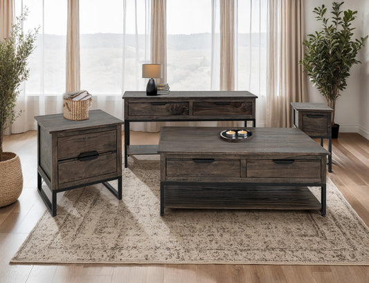 IFD - Dark Mita - 2 Drawer, 1 Shelf Sofa Table - IFD2741SFT view 2