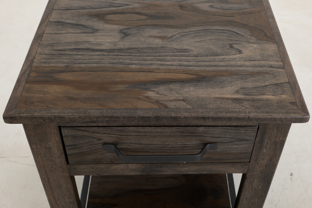 IFD - Dark Teak - 1 Drawer, 1 Shelf, End Table - IFD1371END view 6