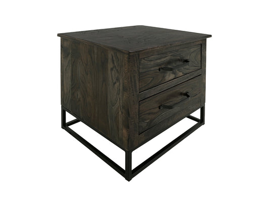 IFD - Dark Teak - 2 Drawer Nightstand - IFD1371NTS view 2
