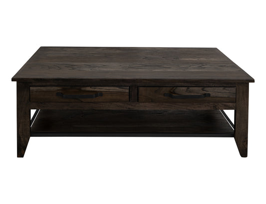 IFD - Dark Teak - 4 Drawer, 1 Shelf Cocktail Table - IFD1371CKT view 2