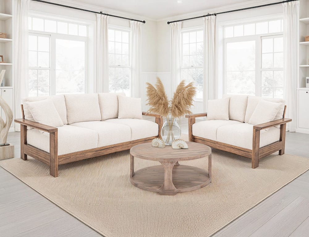IFD - Duna - Wooden Frame, Upolstered Loveseat - Brown - IUP531-LOV-101 view 3