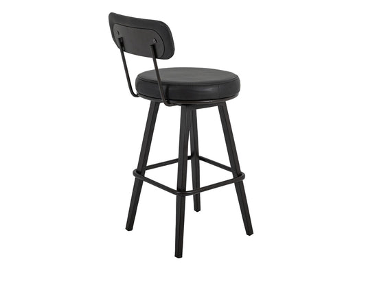 IFD - Eclipse - Wooden Frame & Metal Base, Barstool 24" - Black - IUP806-BST24-216 view 2