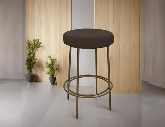 IFD - Frida - Wooden Frame & Metal Base, 24" Stool - Brown/Gray - IUP802-STL24-212 view 2