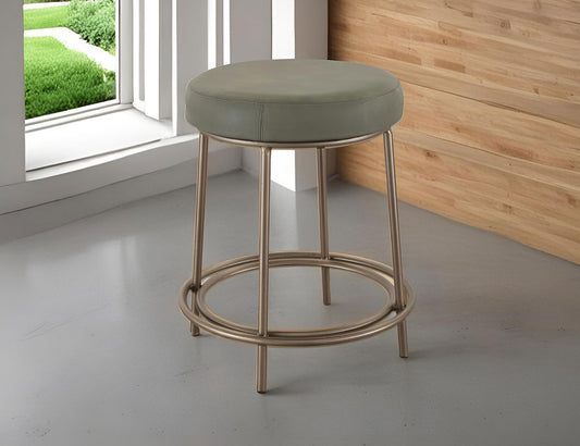 IFD - Frida - Wooden Frame & Metal Base, 24" Stool - Green - IUP802-STL24-232 view 2