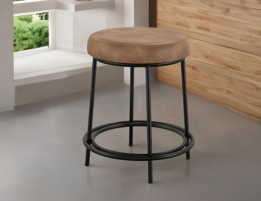 IFD - Frida - Wooden Frame & Metal Base, 24" Stool - Orange - IUP802-STL24-202 view 2