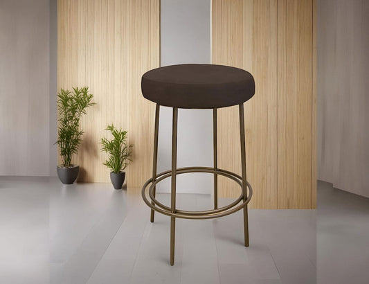 IFD - Frida - Wooden Frame & Metal Base, 30" Stool - Brown/Gray - IUP802-STL30-212 view 2