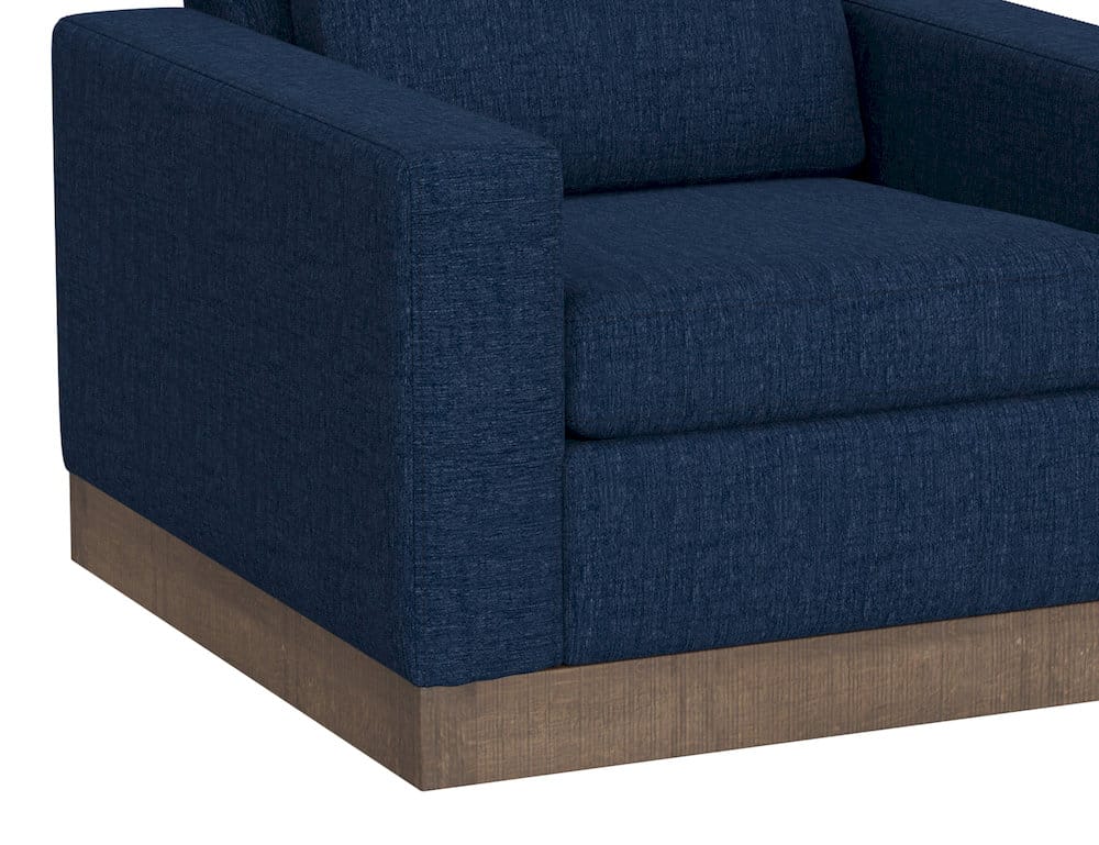 IFD - Georgia - Wooden Frame & Base, Armchair - Blue - IUP722-ACH-221 view 3