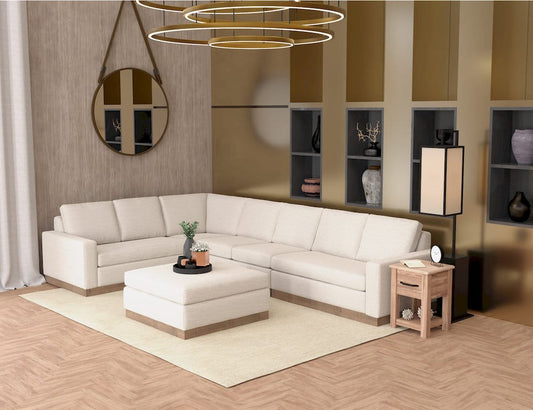 IFD - Georgia - Wooden Frame & Base, Armless Chair - Beige - IUP722-ALC-161 view 2