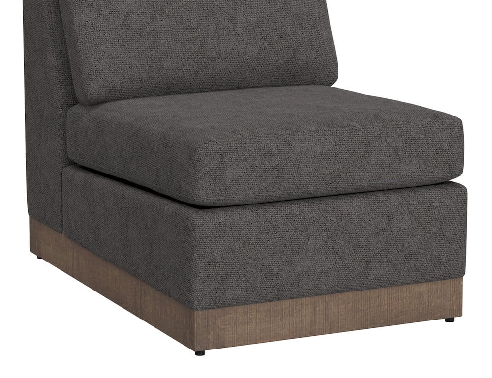 IFD - Georgia - Wooden Frame & Base, Armless Chair - Gray - IUP722-ALC-121 view 3