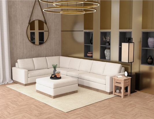 IFD - Georgia - Wooden Frame & Base, Corner Square Wedge - Beige - IUP722-WDG-SQ-161 view 2