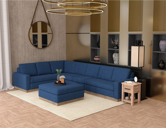 IFD - Georgia - Wooden Frame & Base, Sectional Right-Arm Loveseat - Blue - IUP722-LOV-RT-221 view 2