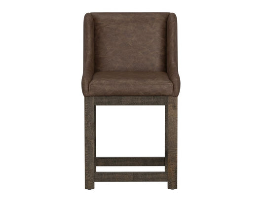 IFD - Gray - Wooden Frame & Base, 24in Upholstered Barstool - IUP700-BST24-212 view 2
