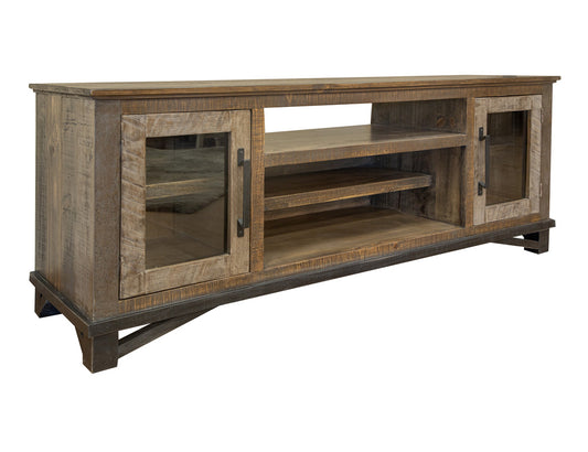 IFD - Loft Brown 2 Doors & Shelves, TV Stand for Wall Unit - IFD6441STN view 2