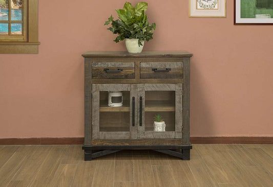 IFD - Loft Brown 2 Drawers 2 Doors, Server - IFD6441SVR veiw 2