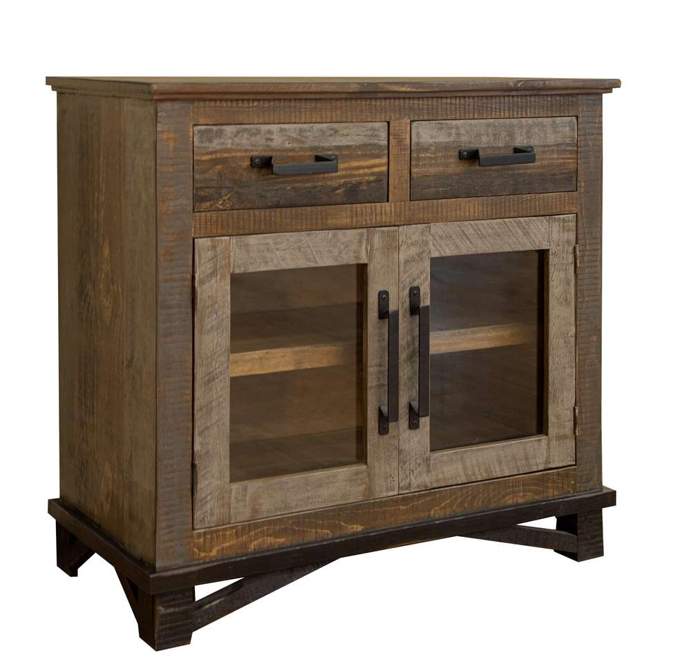 IFD - Loft Brown 2 Drawers 2 Doors, Server - IFD6441SVR veiw 4