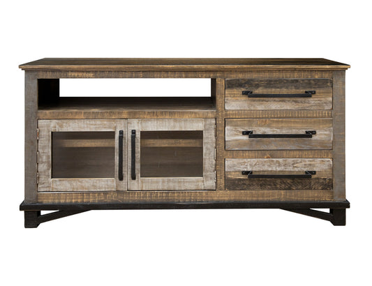 IFD - Loft Brown 3 Drawers, 2 Doors, 62in TV Stand - IFD6441STN62 view 2