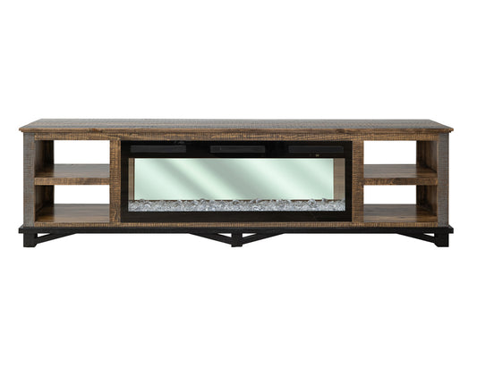 IFD - Loft Brown - 4 Shelves Fireplace TV Stand - IFD6441EFP view 2