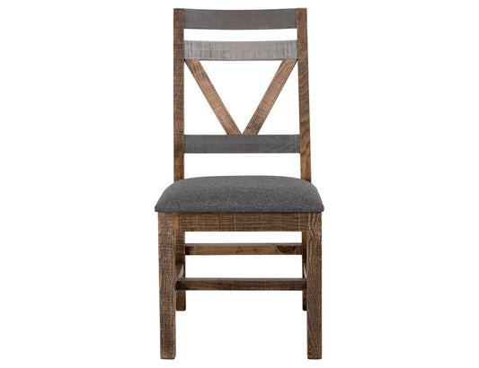 IFD - Loft Brown Chair w/Fabric Seat (Set of 2) - IFD6552CHR view 2