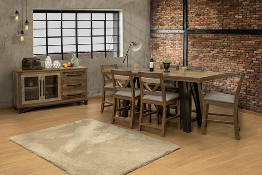 IFD - Loft Brown Counter Height Table - IFD6441DINCTB view 2