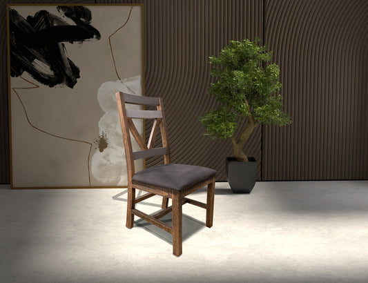 IFD - Loft Brown - Upholstered Seat Wooden Chair (Set of 2) - IFD6443CHR view 2