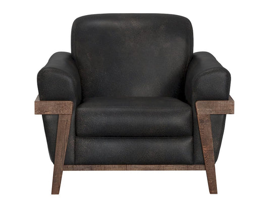 IFD - Loft Brown - Wooden Frame & Base, Armchair - Black - IUP644-ACH-216 view 2