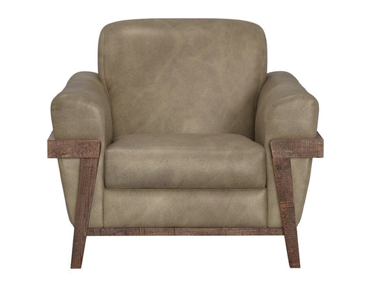 IFD - Loft Brown - Wooden Frame & Base, Armchair - Brown - IUP644-ACH-201 view 2