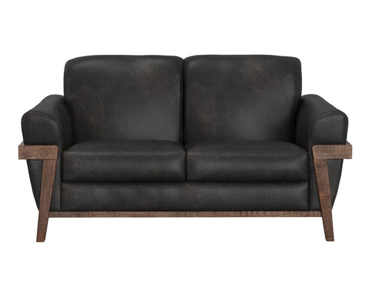 IFD - Loft Brown - Wooden Frame & Base, Loveseat - Black - IUP644-LOV-216 view 2