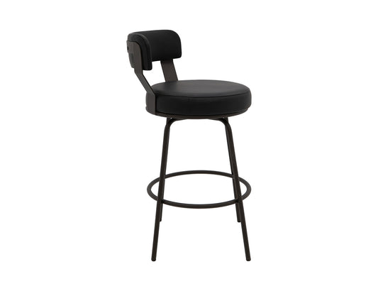 IFD - Maison - Wooden Frame & Metal Base, Barstool 24" - Black - IUP701-BST24-216 view 2