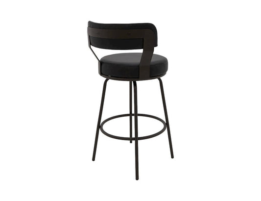 IFD - Maison - Wooden Frame & Metal Base, Barstool 24" - Black - IUP701-BST24-216 view 2