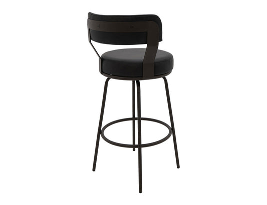 IFD - Maison - Wooden Frame & Metal Base, Barstool 30" - Black - IUP701-BST30-216 view 2