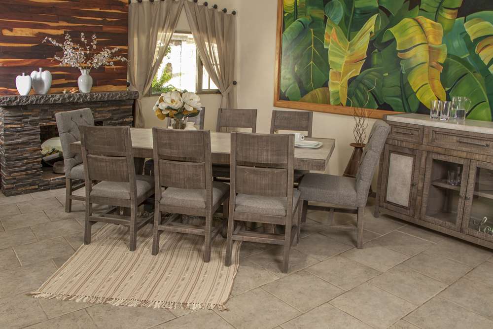 IFD - Marble Tufted Chair w/ Gray Fabric (Set of 2) - IFD6392CHR veiw 2