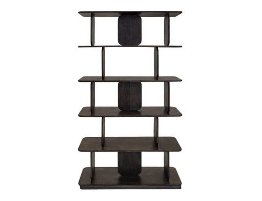 IFD - Mezquite - 5 Shelves, Bookcase in Oil Black - IFD6621BKSBK veiw 2