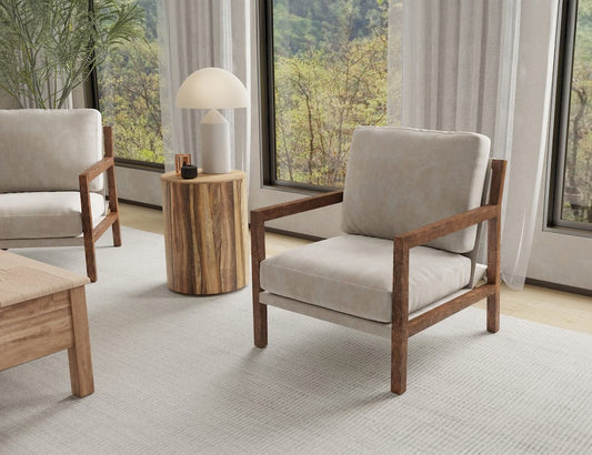 IFD - Milan - Wooden Frame, Armchair - Gray - IUP401-ACH-210 view 2