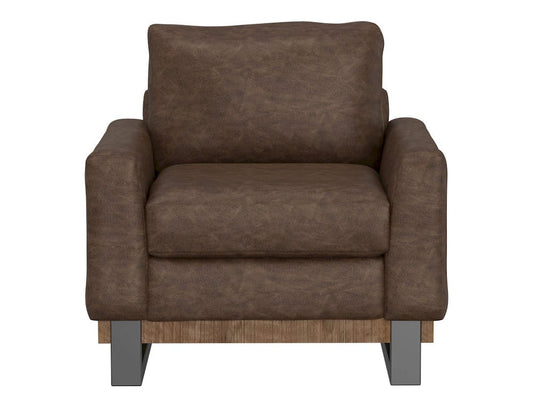 IFD - Mita - Metal & Wood Base, Armchair - Brown - IUP241-ACH-212 view 2