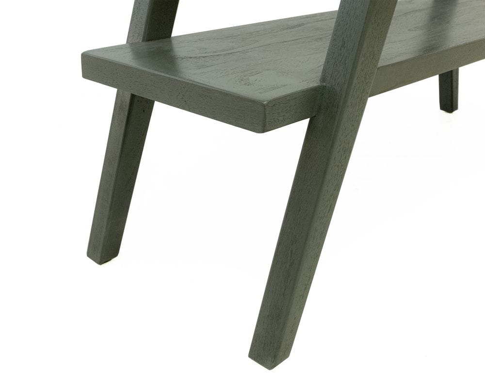 IFD - Moka - 4 Shelves, X-Shaped Étagère Bookcase in Green - IFD1181BKSGN view 6