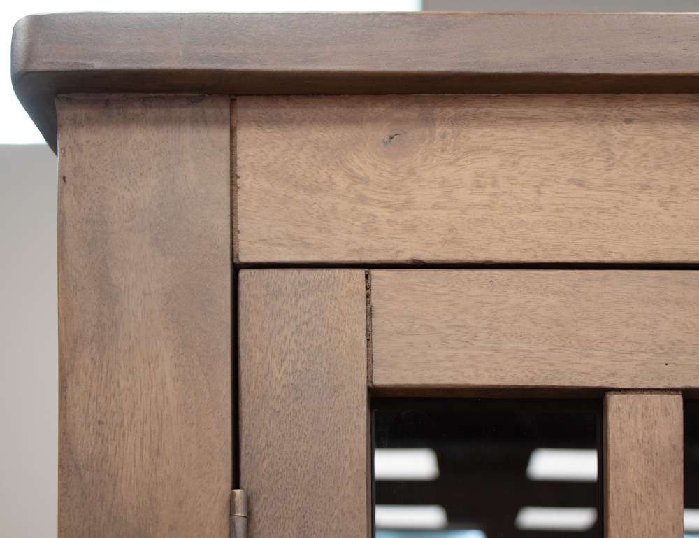 IFD - Natural Parota - 2 Glass Door 1 Drawer, Cabinet - IFD8681CAB veiw 6