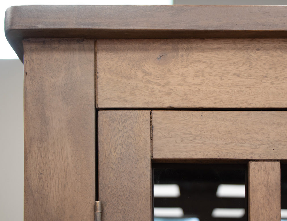 IFD - Natural Parota - 2 Glass Door 1 Drawer, Cabinet - IFD8681CAB view 8