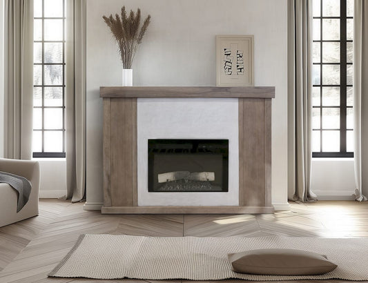 IFD - Natural Parota Electric Fireplace Console - IFD8681CNSFP view 2