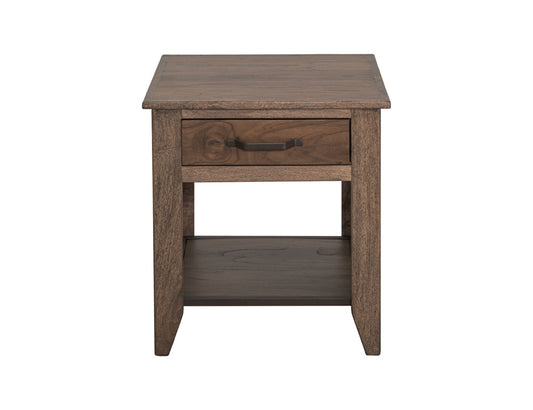 IFD - Natural Teca - 1 Drawer, 1 Shelf, End Table - IFD1171END view 2