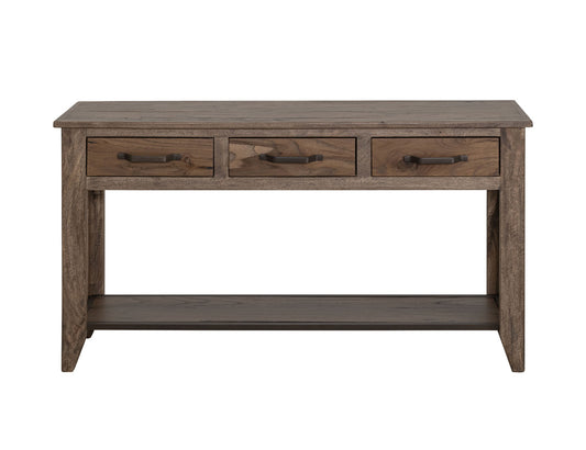 IFD - Natural Teca - 3 Drawer, 1 Shelf Sofa Table - IFD1171SFT view 2