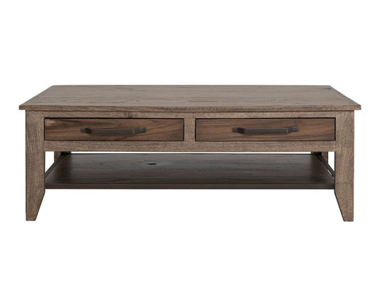 IFD - Natural Teca - 4 Drawer, 1 Shelf, Cocktail Table - IFD1171CKT view 2