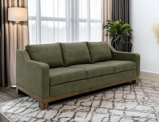 IFD - Natural Teca - Wooden Frame & Base, Sofa - Green - IUP117-SOF-232 view 2