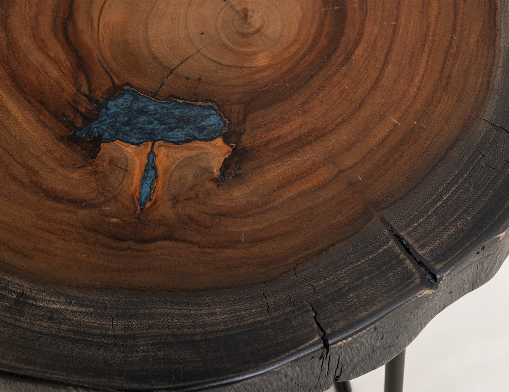 IFD - Parota Epoxy - Live Edge End Table - IFD8351ENDBL view 8