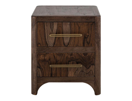 IFD - Praga - 2 Drawer, Nightstand in Almond and barrel brown - IFD6721NTS veiw 2