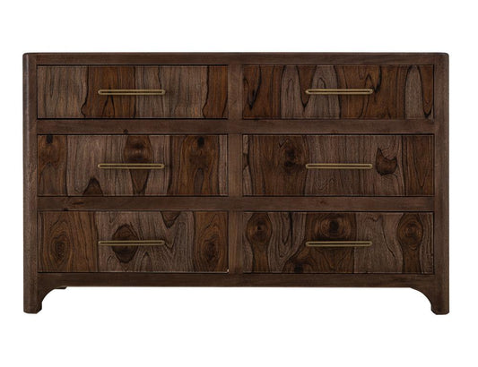 IFD - Praga - 6 Drawer, Dresser in Almond and barrel brown - IFD6721DSR veiw 2