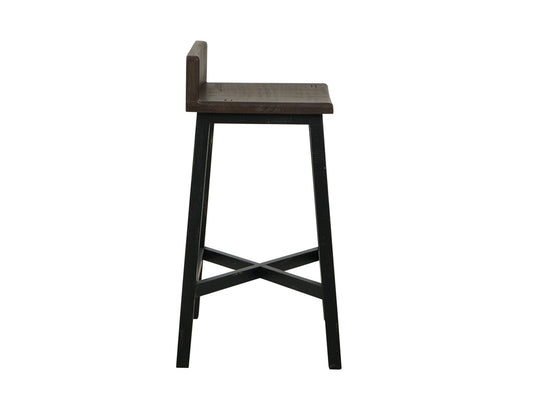 IFD - Pueblo Black 30 Stool w/Wooden Seat & Base- Black Finish (Set of 2) - IFD370BS30 view 2