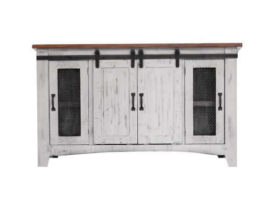 IFD - Pueblo White 60in TV Stand w/4 doors & Shelves - IFD360STAND-60 view 2