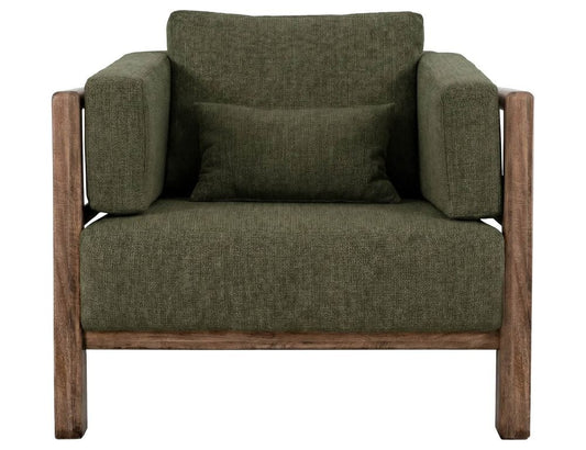 IFD - Roots - Wooden Frame & Base, Armchair in Olive - IUP673-ACH-111 view 2