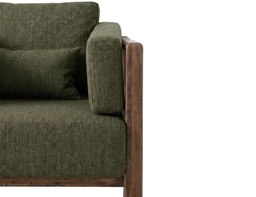 IFD - Roots - Wooden Frame & Base, Armchair in Olive - IUP673-ACH-111 view 3